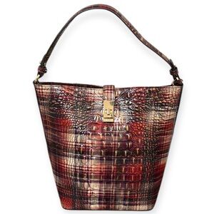 Brahmin Shira in Plaid Melbourne-matching wallet in closet